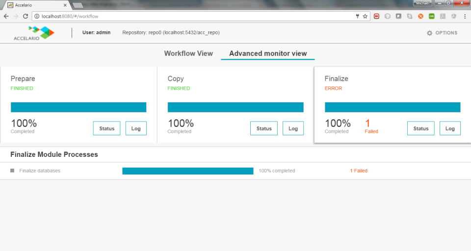 screenshot of Accelario Migration Suite
